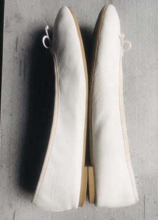 Туфли балетки marks & spencer  кожа р.40/41 ст.26,5см белые4 фото