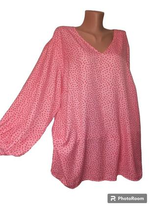 Легка рожева блуза  66-70р1 фото