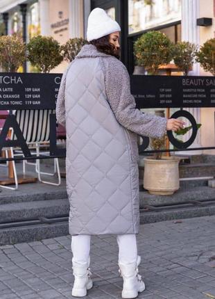 Жіноче тепле стьобне пальто,женское осеннее стёганое пальто,пальто на осінь ,плащ ,тренч,зимове пальто,зимняя стёганая куртка2 фото