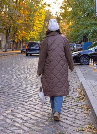Жіноче тепле стьобне пальто,женское осеннее стёганое пальто,пальто на осінь ,плащ ,тренч,зимове пальто,зимняя стёганая куртка4 фото