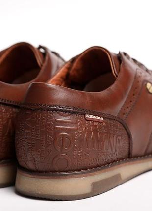 Кожаные туфли броги kristan impression brown6 фото