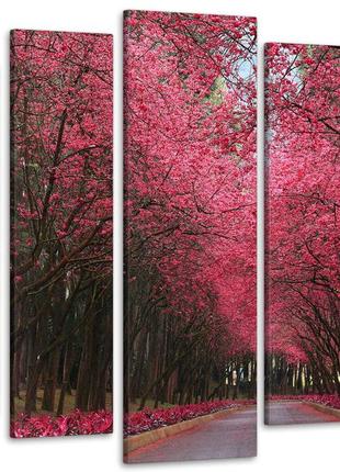Модульная картина парк весна art-164_5 с лаковым покрытием