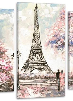 Модульная картина париж art-42_3 с лаковым покрытием