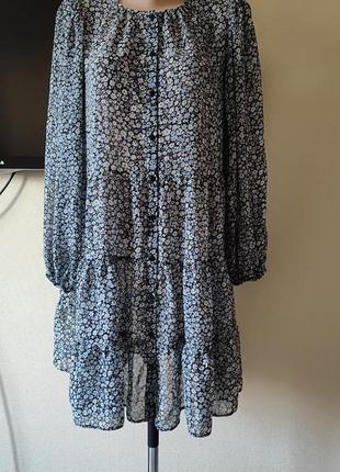 Ніжна шифонова ярусна сукня міді primark