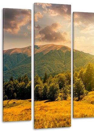 Модульна картина у вітальню/спальню пейзаж гір lm008_5 з лаковим покриттям