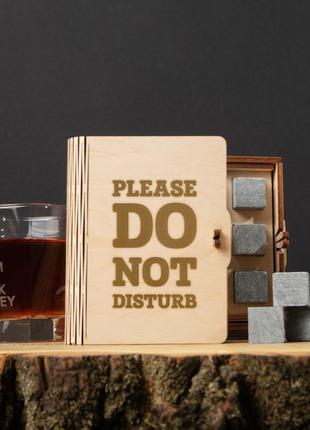 Камни для виски "please do not disturb" 6 штук в подарочной коробке, англійська