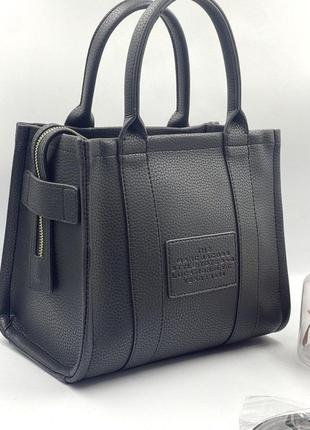 Сумка жіноча міні турція чорна еко, сумка в стилі the tote bag marc марк якобс джейкобс, сумка жіноча еко шкіра в стилі зе тоте бег5 фото