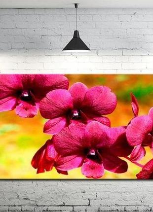 Картина на холсте на стену для интерьера/спальни/офиса dk цветы (dkp4560-c16) 50х100 см