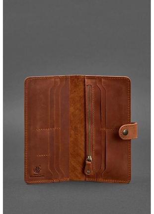 Кожаное женское портмоне 7.0 инди светло-коричневое3 фото