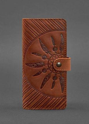 Кожаное женское портмоне 7.0 инди светло-коричневое5 фото