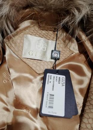 Шуба gazia, туреченица, 36й размер, меховая куртка, кожаные вставки, смена текстура6 фото