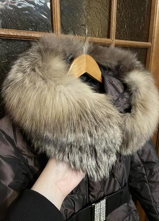 Зимовий пуховик з натуральним хутром, стьобане тепле пальто clasna5 фото