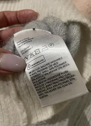 Джемпер свитер h&m шерстяной мохерный в полоску шерсть мохер шерстяной8 фото