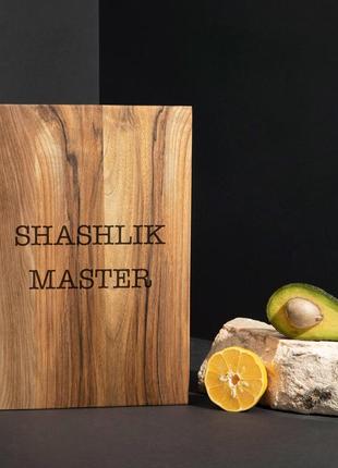 Доска разделочная s "shashlik master" из ореха, англійська1 фото