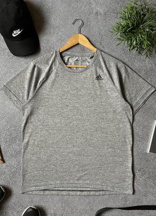 Мужская серая спортивная футболка майка adidas climalite адидас оригинал размер м