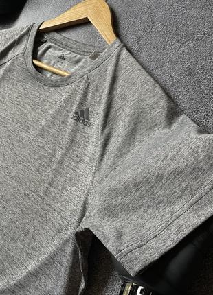 Мужская серая спортивная футболка майка adidas climalite адидас оригинал размер м7 фото