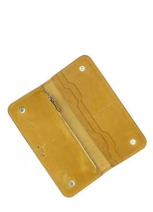 Кожаное портмоне mark 2 желтый винтаж
