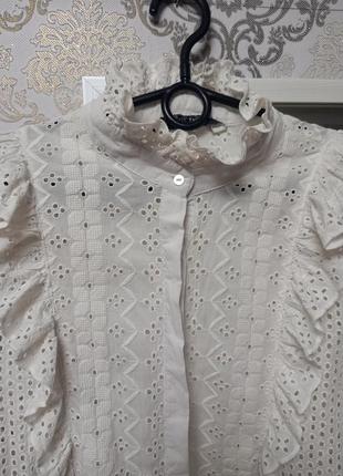 Сорочка блуза парча котон вишиванка3 фото