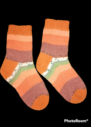 В'язані вовняні шкарпетки шкарпетки ручної роботи теплі шкарпетки шкарпетки handmade зимові шкарпетки1 фото
