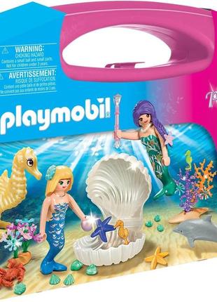 Игровой набор magical mermaids carry case; with hair clips & accessories чемоданчик с куколками и аксессуарами