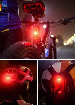 Задній велосипедний ліхтар toptrek водонепроникний, ipx42 фото