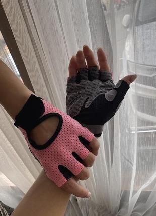 Жіночі рукавиці перчатки для спорту фітнесу пілону с м л