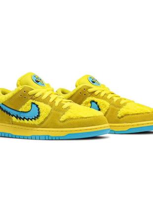 Nike sb dunk low x grateful dead bears yellow5 фото