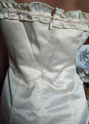 Кремовое платье мини на бретелях от nasty gal6 фото