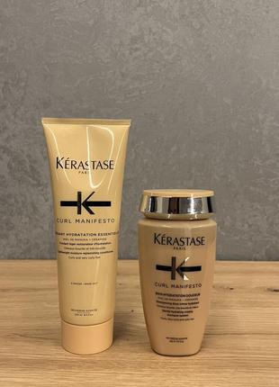 Мʼякий шампунь-ванна та кондиціонер kerastase curl manifesto