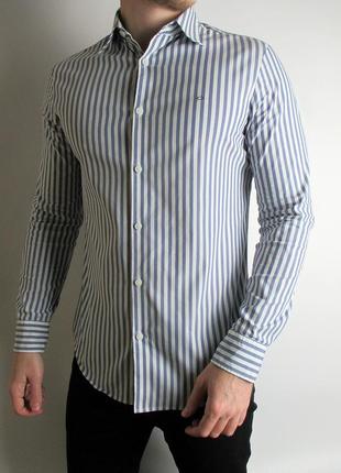 Рубашка/сорочка calvin klein - slim fit striped tee6 фото