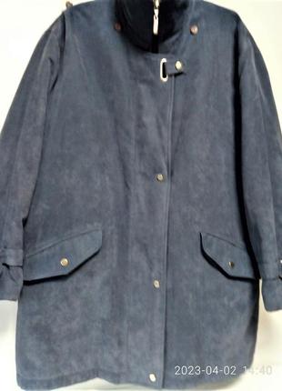 Куртка, плащ, ветровка для летних утепленная прямая батал р.54-56 б/ в1 фото