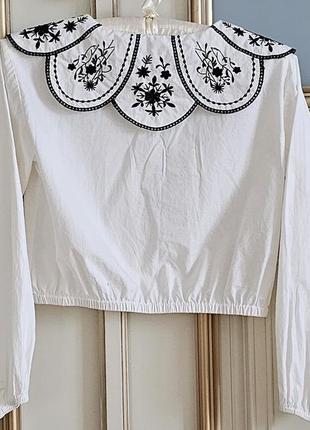 Блуза с вышивкой zara рост 140см.2 фото