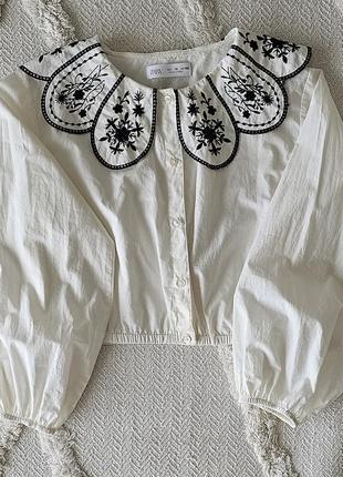 Блуза с вышивкой zara рост 140см.3 фото