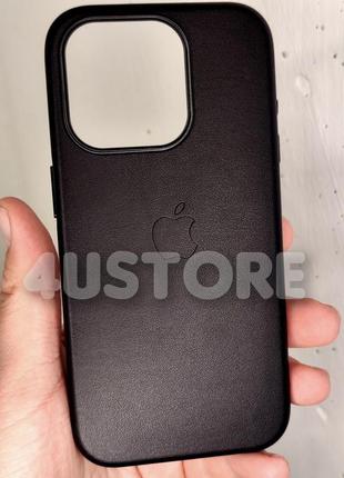 Чохол leather case magsafe на iphone 15 pro max шкіряний якісний із магсейф