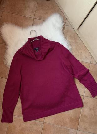 Дуже якісний кашеміровий светр з акцентною горловиною у гарному кольорі 100% кашемір6 фото