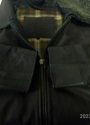 Куртка нубук, винтажная повседневная натуральная кожа mauritius б/у3 фото