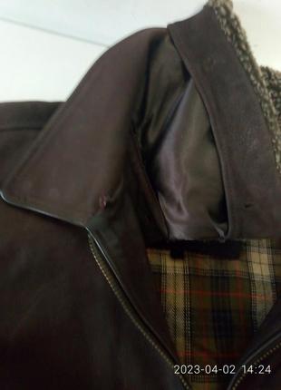 Куртка нубук, винтажная повседневная натуральная кожа mauritius б/у7 фото