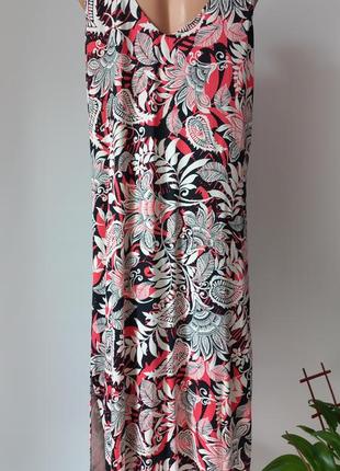 Длинное платье сарафан 54 52 размер новое натуральное ткань8 фото