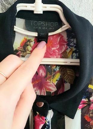 Женская блузка с цветочным принтом. рубашки женская, прозрачная3 фото