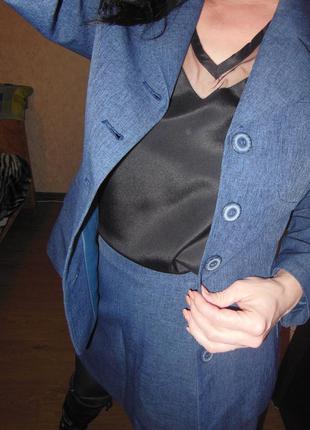 Костюм двойка пиджак и юбка шорты2 фото