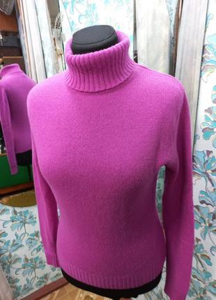 Шерстяной шерстяной свитер сиреневого цвета