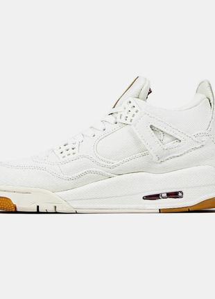 Nike air jordan 4 levi’s ‘white denim’2 фото