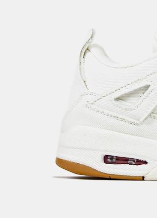 Nike air jordan 4 levi’s ‘white denim’6 фото