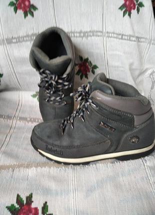 Супер ботинки"timberland"р.37, стелька-22.5см.,100%кожа.