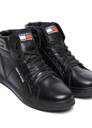 Ботинки зимние, tommy hilfiger, 40-45 размер, кожа и шерсть натуральные