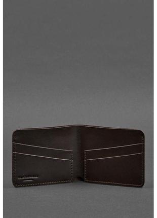 Мужское кожаное портмоне 4.1 (4 кармана) коричневое3 фото