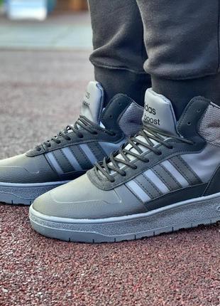 Мужские зимние кроссовки adidas на шнуровке5 фото