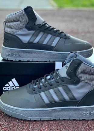 Мужские зимние кроссовки adidas на шнуровке4 фото