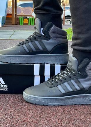 Мужские зимние кроссовки adidas на шнуровке7 фото