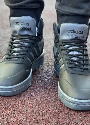Мужские зимние кроссовки adidas на шнуровке9 фото